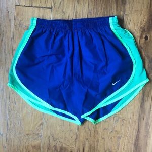 Blue and Green Nike Running Shorts (Dri-Fit Tempo)